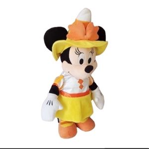 Disney Minnie Mouse Plush Musical Side Stepper 15" Candy Corn Hat